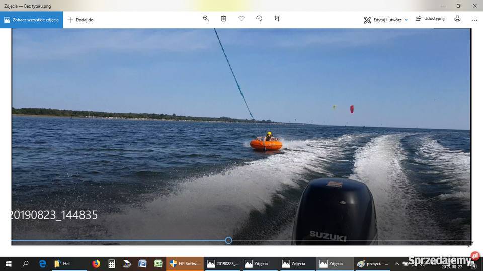 Ponton waterslider do ciągnięcia motorówką