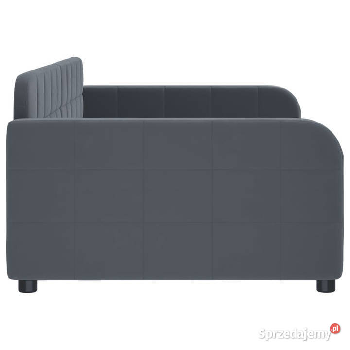 Sofa z funkcją spania ciemnoszara aksamit Warszawa