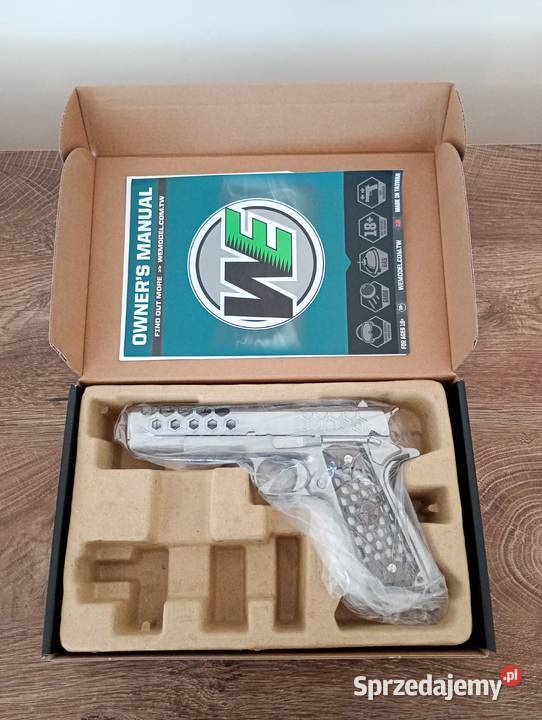 Replika ASG WE Tech 1911 HexCutter Silver śląskie Żywiec