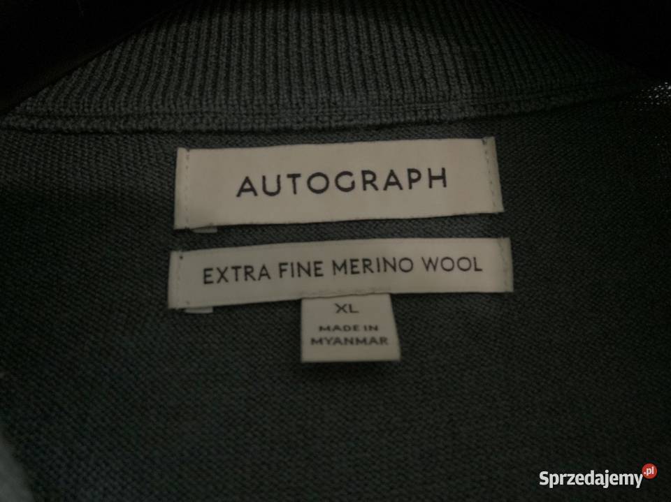 Sweter Męski Wełniany 100 Wełna Merino Fine Swetry i golfy Łomża sprzedam