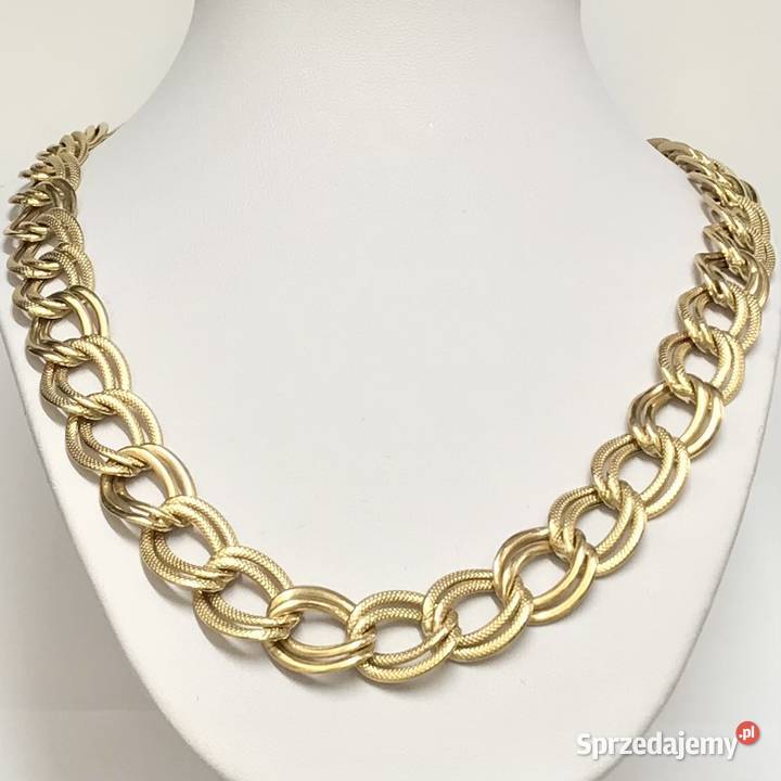 Złoty ŁAŃCUSZEK naszyjnik 585 14K CUDNY splot 55 Zegarki i Biżuteria Warszawa sprzedam