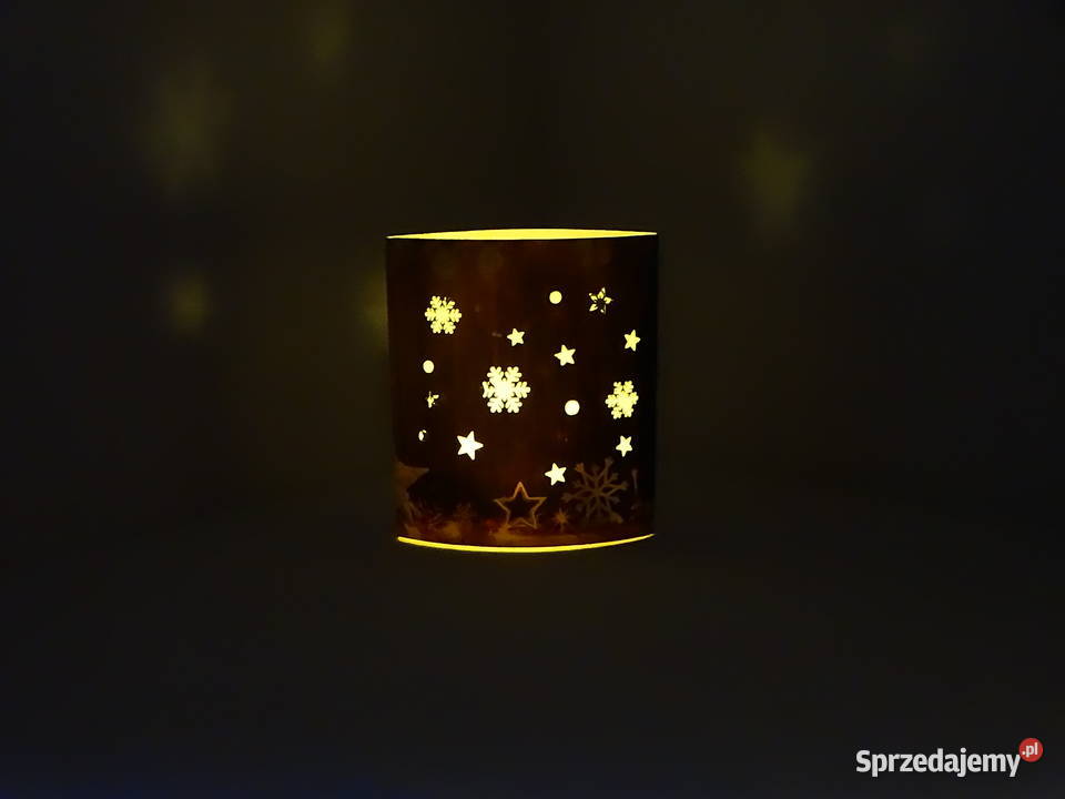 Świecznik świąteczny gwiazdki i śnieżynki LED Biłgoraj