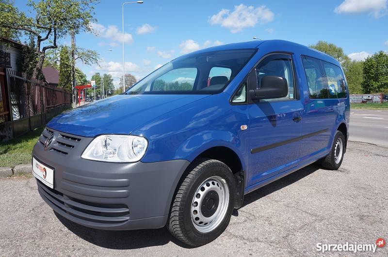 Nieuszkodzony Volkswagen Caddy niebieski podlaskie Białystok