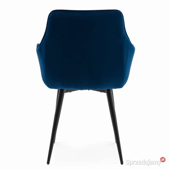 Granatowe Krzesło Tapicerowane Quattro Wysyłka 58cm Tarchały Małe
