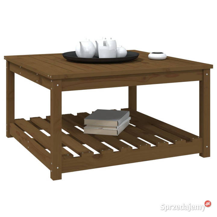 Stolik ogrodowy brązowy 825x825x45 lite drewno mazowieckie Warszawa