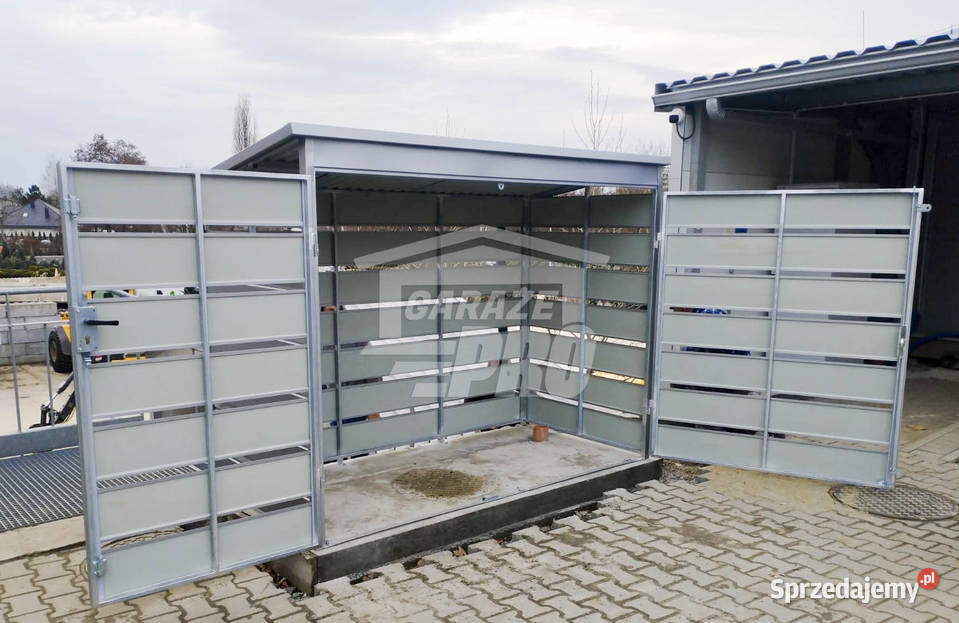 Wiata śmietnikowa spad tył 24x12m Srebrny Niepołomice