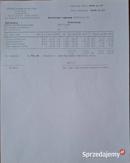 Suzuki Liana 13 benzyna ESP Lipowa