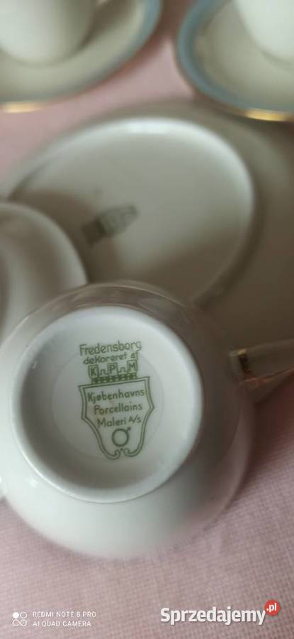 Filiżanka z talerzykiem deserowym Kjbenhavn Gdańsk