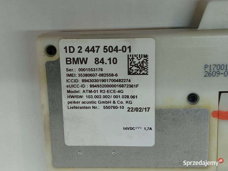 MODUŁ TELEMATICS 2447504 ATM01 Bmw X6 II Komputery Komputery