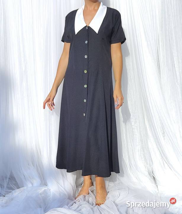 Sukienka Cubus vintage 38 M retro panelowa lata biały zachodniopomorskie Szczecin