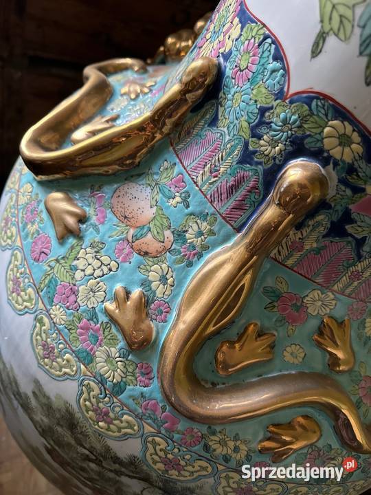 Ogromny porcelanowy dzban 134 wazon amfora antyk