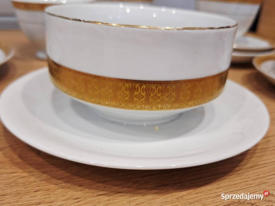 Salaterka porcelana złocona warmińsko-mazurskie Braniewo