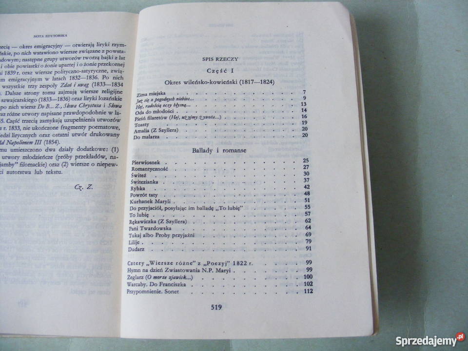 Mickiewicz x 4 Pan Tadeusz Wiersze Powieści Rok wydania 1982 Oborniki Śląskie sprzedam