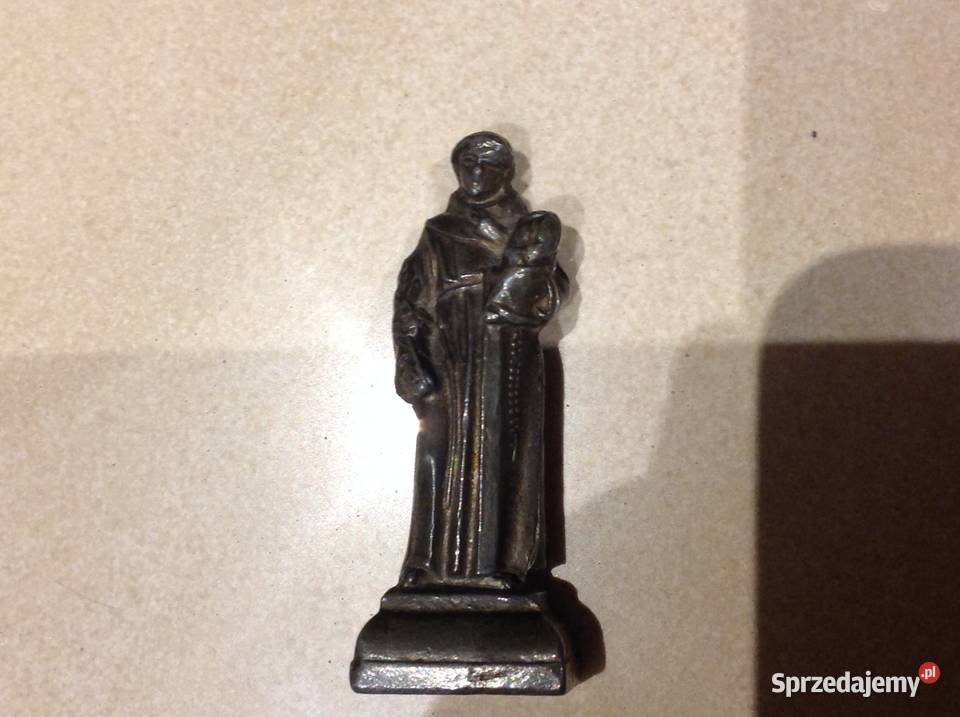Stara Piękna Figurka św Antoni Cynowa Metalowa Pozostałe Nowa Sól