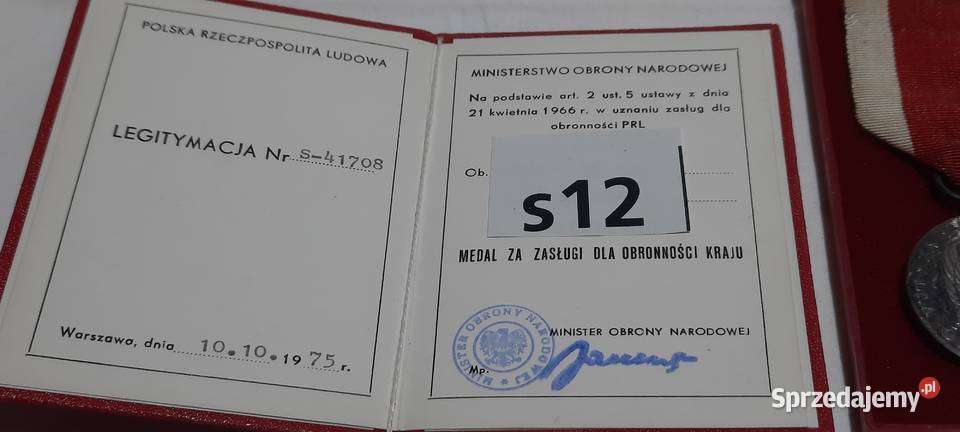 Srebrny medal zasługi obronności kraju s12 Pozostałe mazowieckie sprzedam
