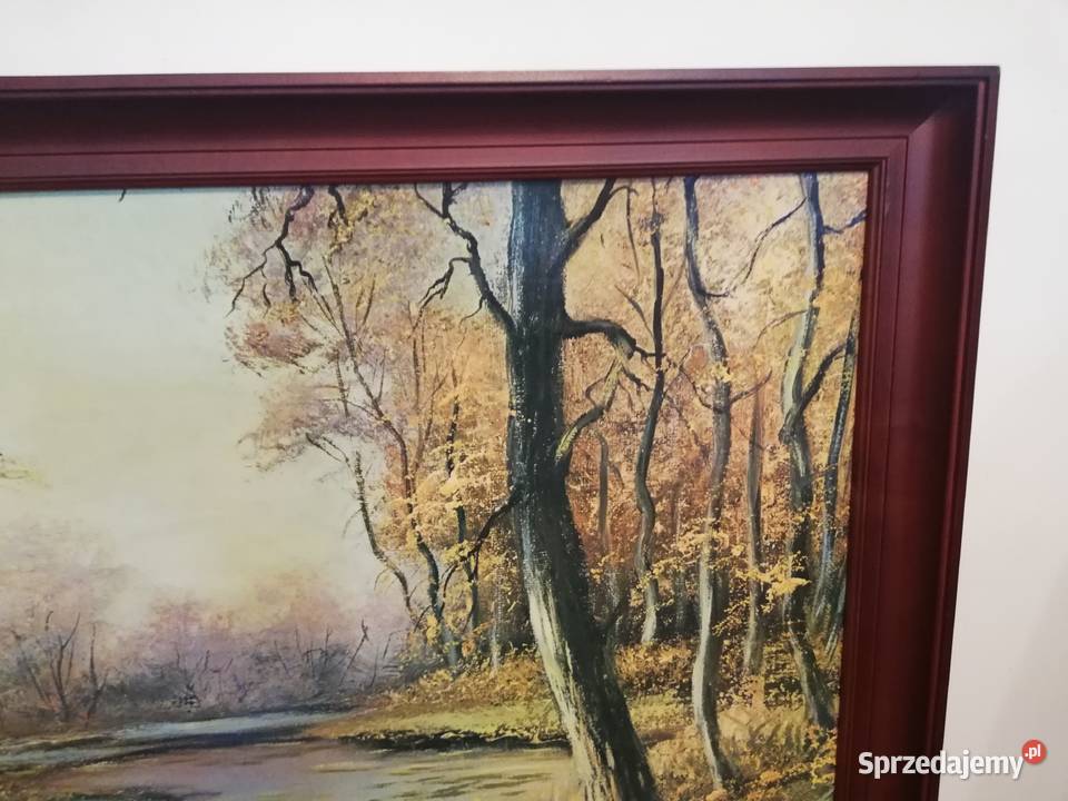 Duży obraz w drewnianej ramie reprodukcja Włoska