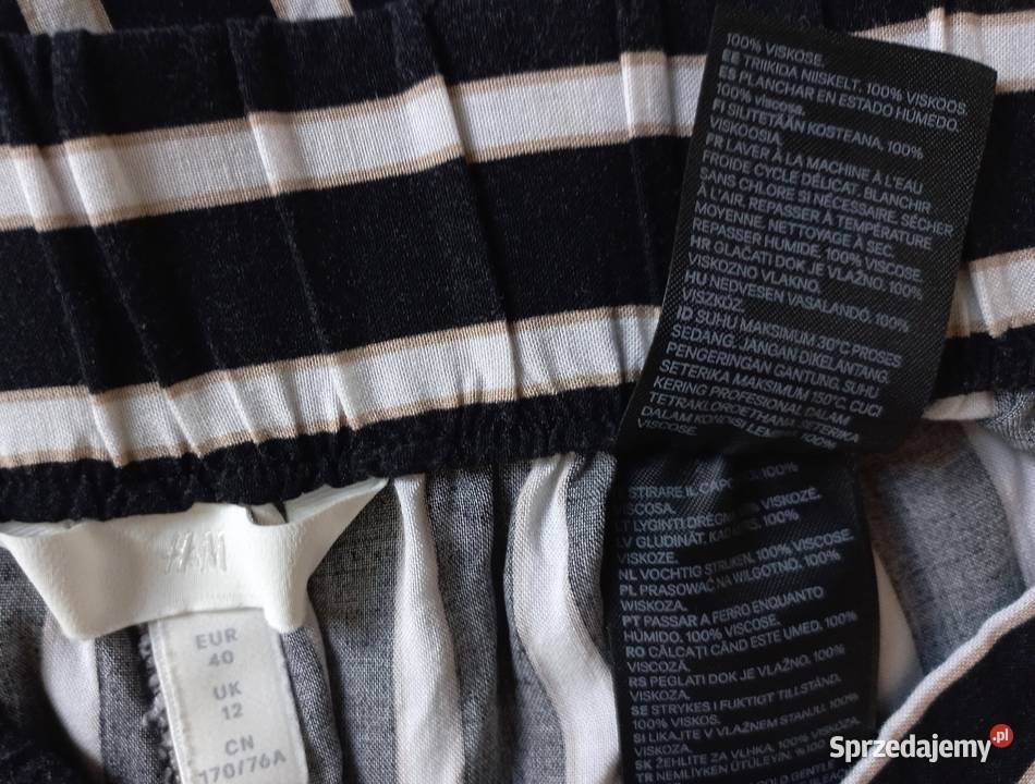 Spodnie damskie Kuloty PASKI r 40 HM wiskoza Białystok