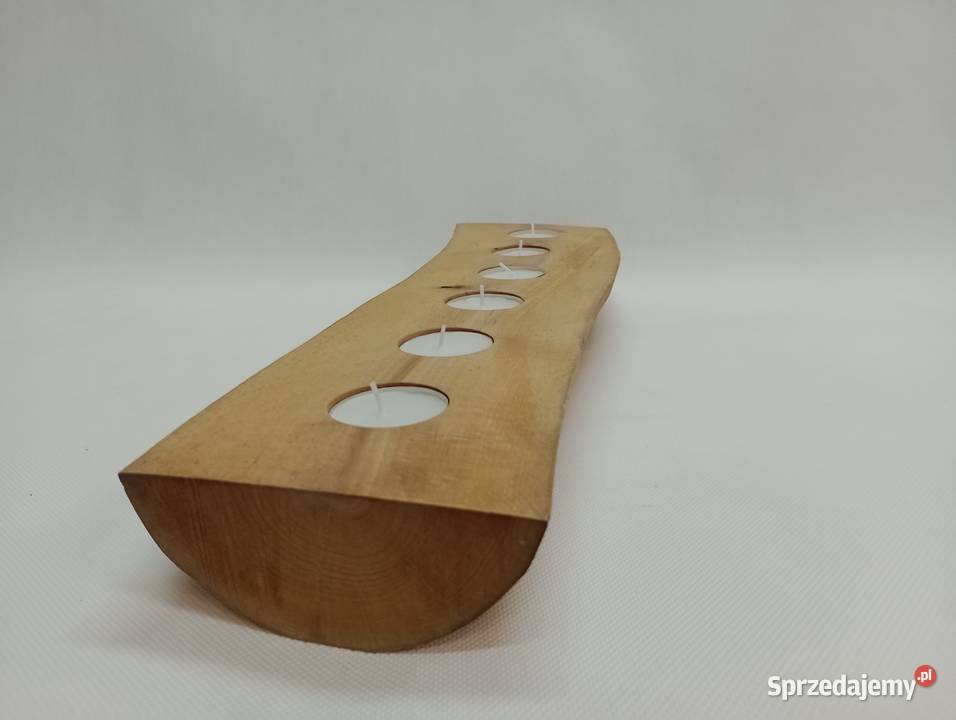 ŚWIECZNIK BRZOZOWY TEALIGHT DREWNIANY ŚWIECZNIK Żagań