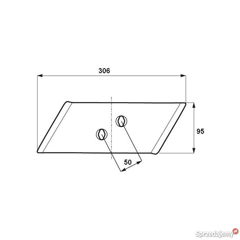 Dłuto lemiesza Overum XL XU 94608 94609 12mm Golina