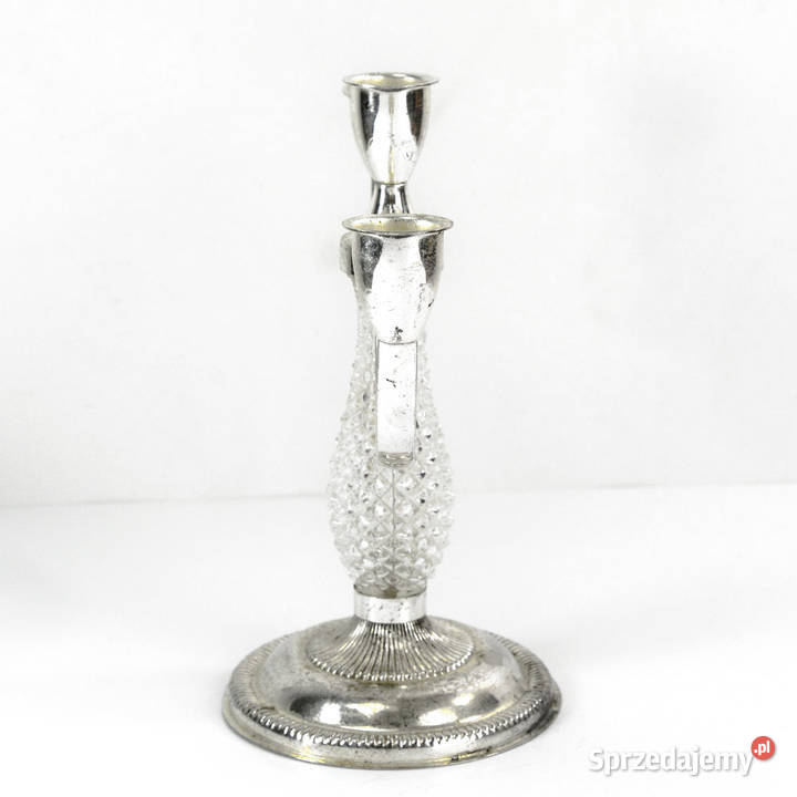 Trójpunktowy świecznik platerowany La Pierre Warszawa
