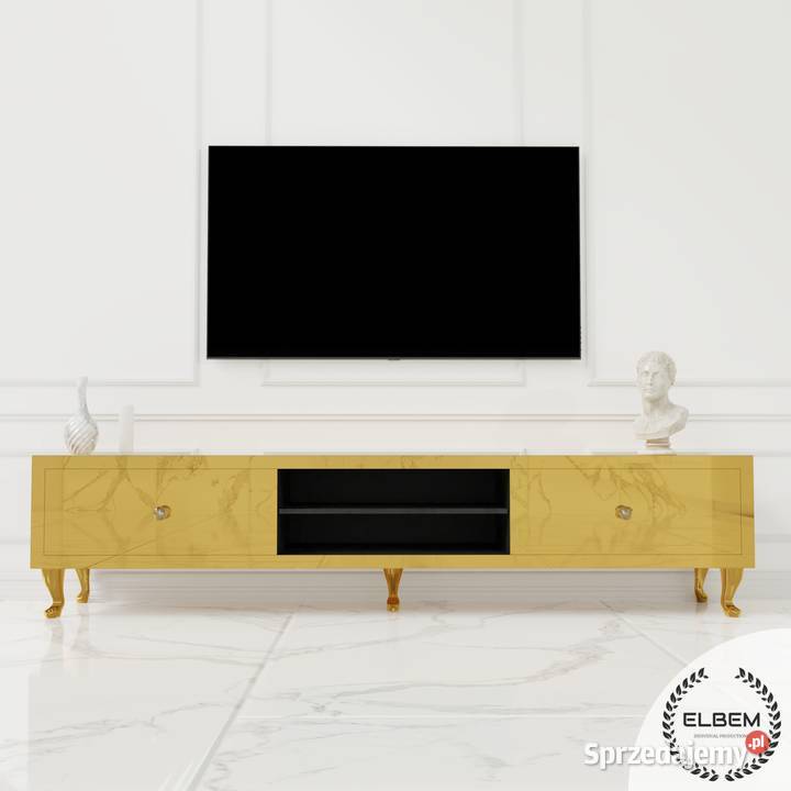 Złota lustrzana szafka RTV Glamour mazowieckie sprzedam