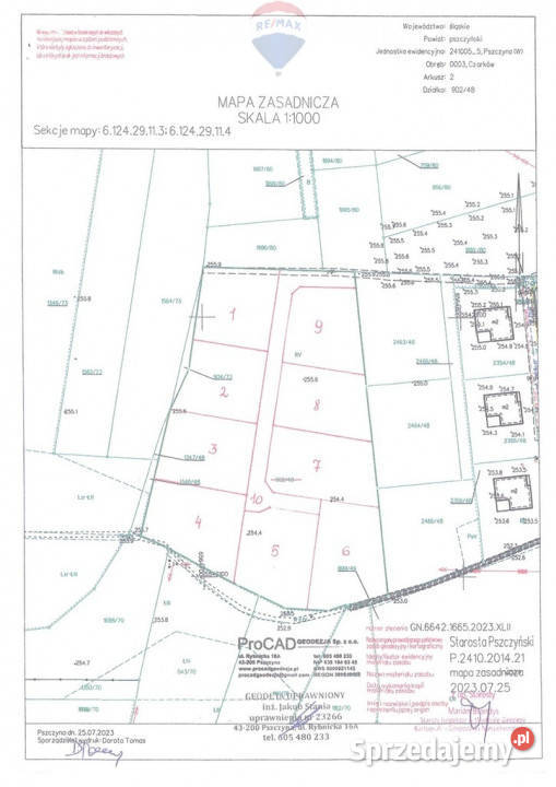 DZIAŁKA BUDOWLANA CZARKÓW KPSZCZYNY Sprzedaż Czarków