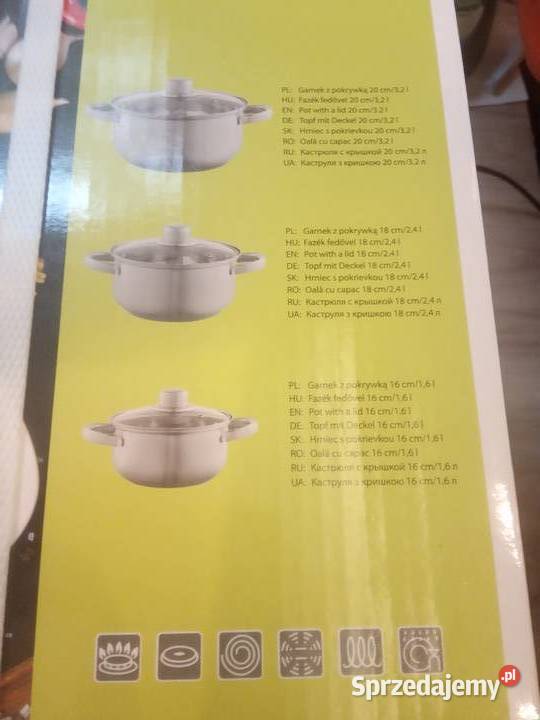 Komplet garnków ze stali nierdzewnej 6 elementów