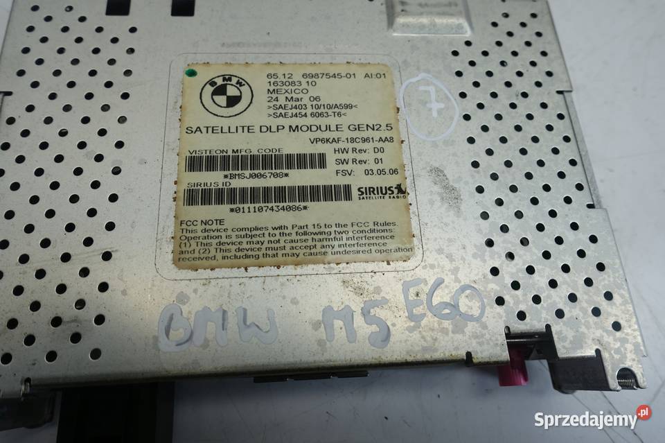BMW E60 M5 50 V10 NAWIGACJA navi CZYTNIK 6987545 lubelskie