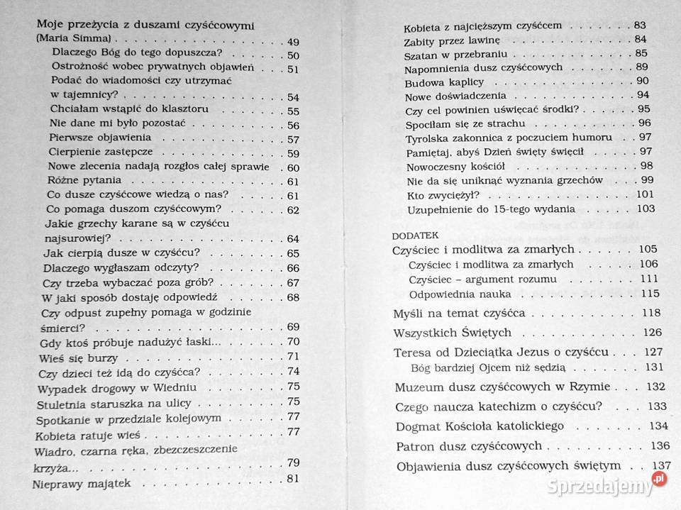 Moje przeżycia z duszami czyśćcowymi Maria Simma Pozostałe Chełm