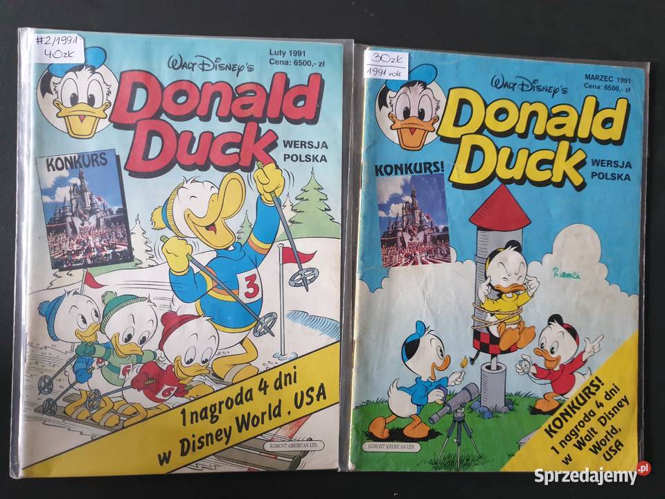 Donald Duck zestaw 5 komiksów lata 90te Gdynia