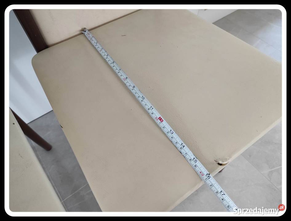 Krzesła metalowe z obiciem w eko skórze 4 sztuki Płock