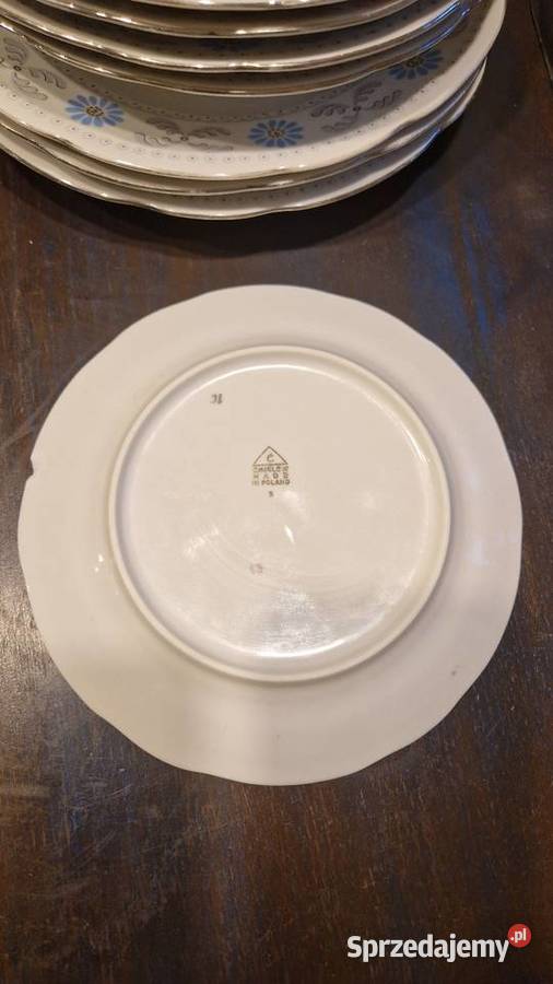 Zestaw 13 TALERZY ĆMIELÓWdekor niebieski sprzedam