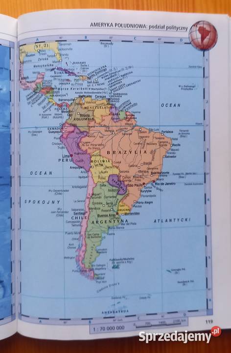 Podręczny Atlas Świata twarda mazowieckie Małkinia Górna sprzedam