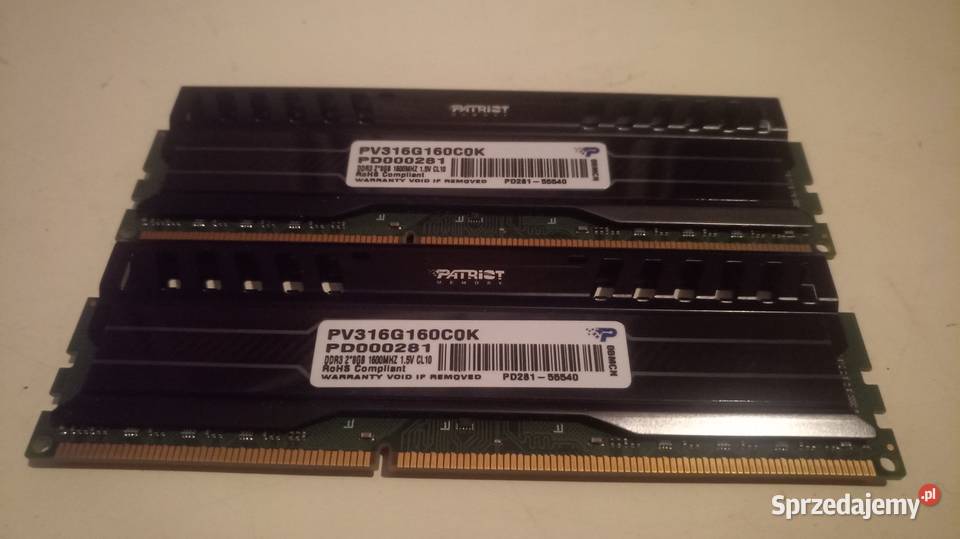 Pamięć Patriot Viper DDR3 16Gb 1600mhz Warszawa