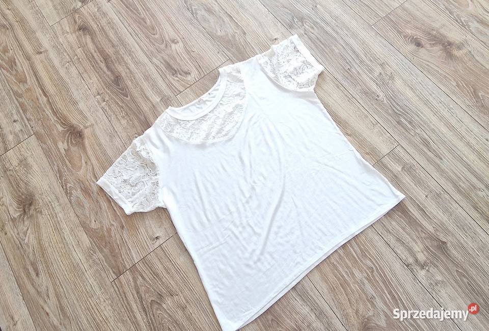 biała bluzka z koronką koronka 4446 XLXXL Rozmiar 44(XXL) Kraków