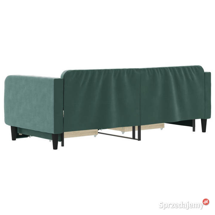 Sofa rozsuwana z szufladami ciemnozielona Warszawa