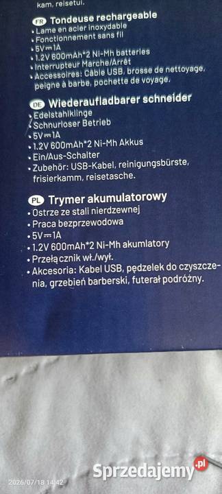Maszynka do włosów strzyżarka akumulatorowa USB Akcesoria do włosów