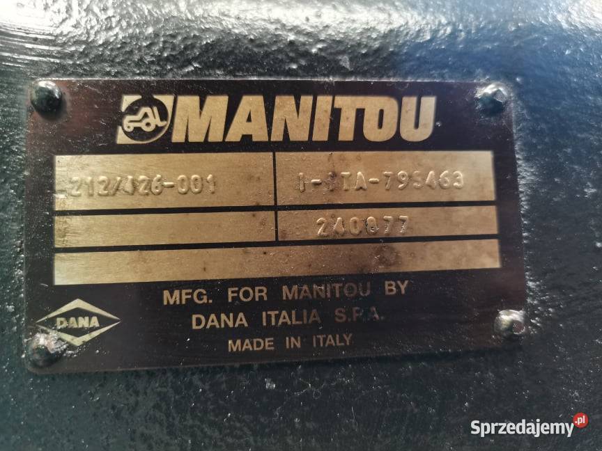 Środek mostu Manitou MT 732 Spicer 11X35 wielkopolskie