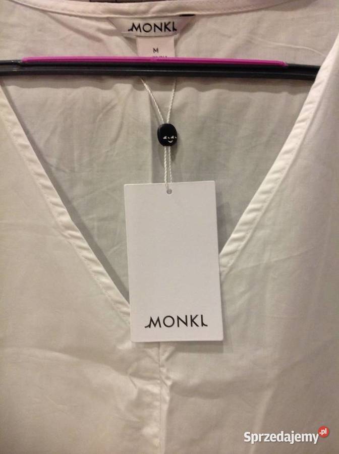 Biała Letnia Sukienka Damska M Falbany Nowa Nowa Sól