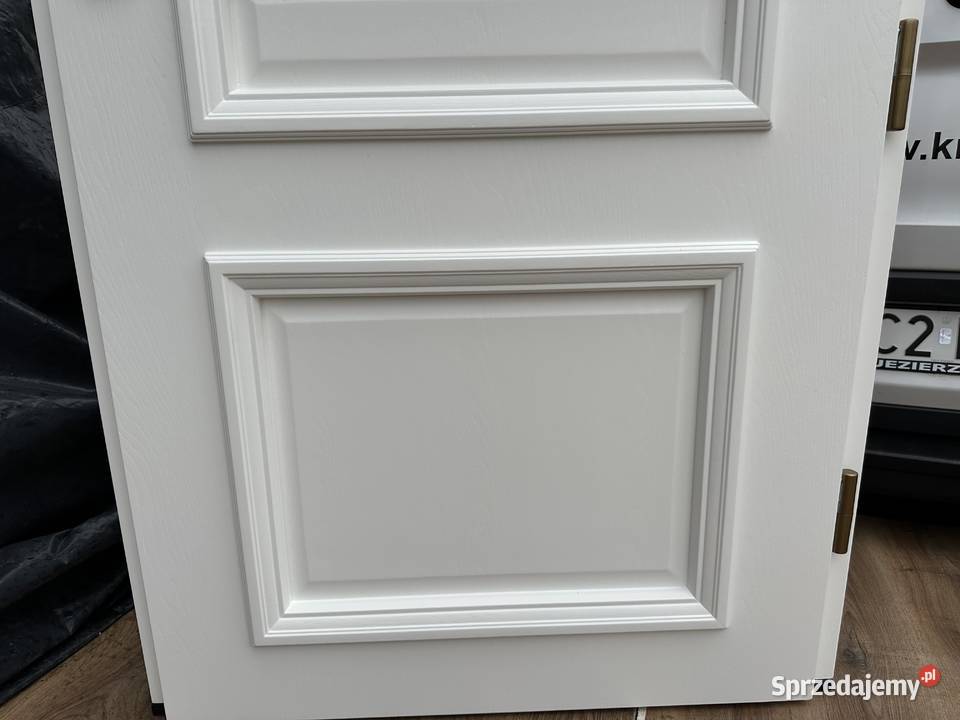 Drzwi drewniane zewnętrzne RĘKI ANGIELSKIE BIAŁE Dom i Ogród Brodnica