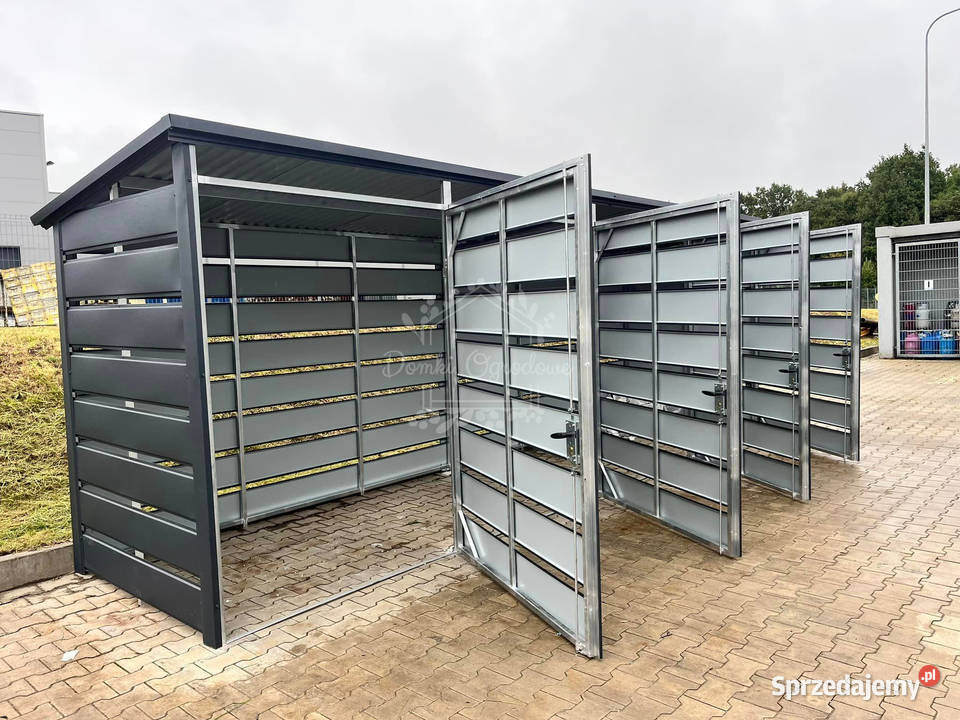 Wiata śmietnikowa 6x15m Antracyt 4X Box ID721 Domki narzędziowe Kalisz