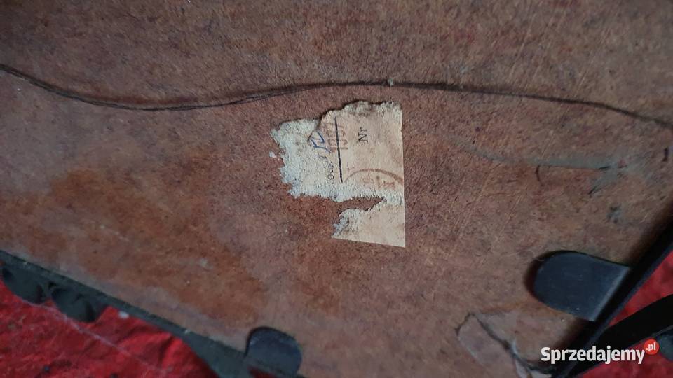 Lustro ścienne PRL metalowa rama czarna Vintage mazowieckie