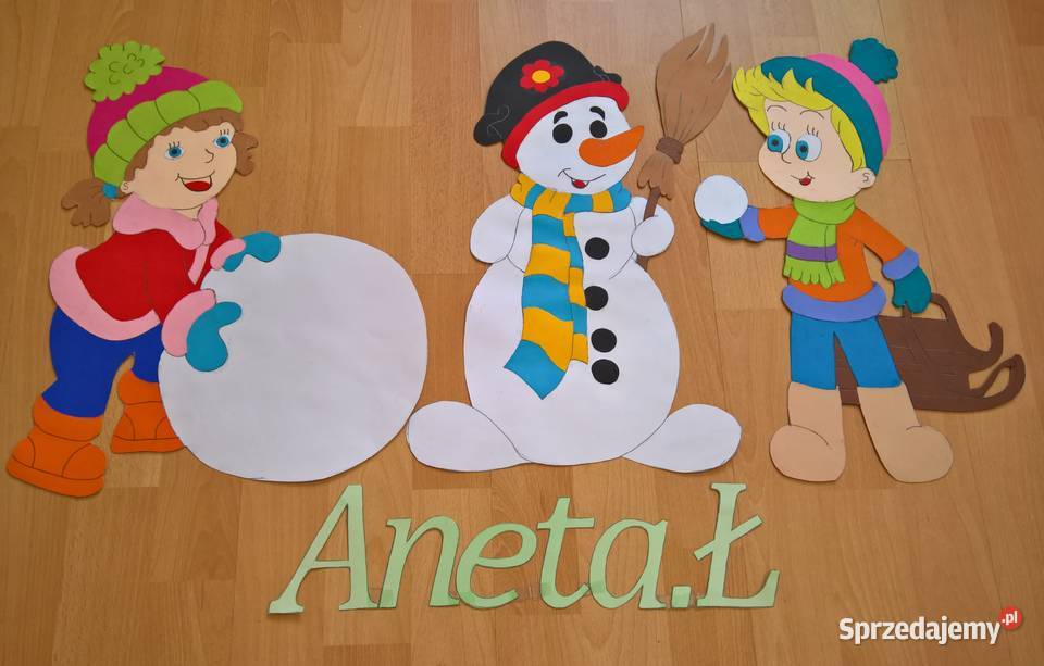 Dekoracje dwustronne zimowe z brystolu te 504 Garwolin