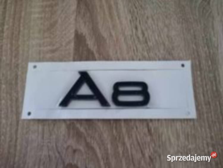 NOWY klejany emblemat A8 czarny logo znaczek Zamość