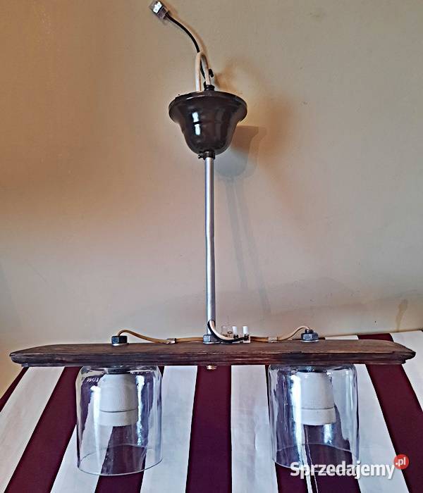 Żyrandol lampa 2 x E 27 projekt własny Ostrów Wielkopolski sprzedam
