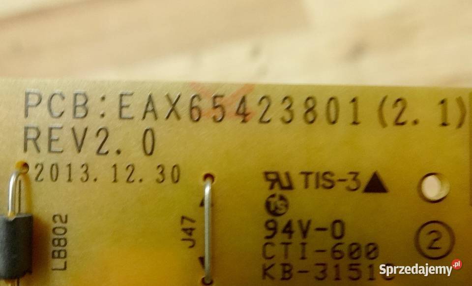 Zasilacz JEAX65423801 TV LG 50LB582VZ zachodniopomorskie Szczecin sprzedam