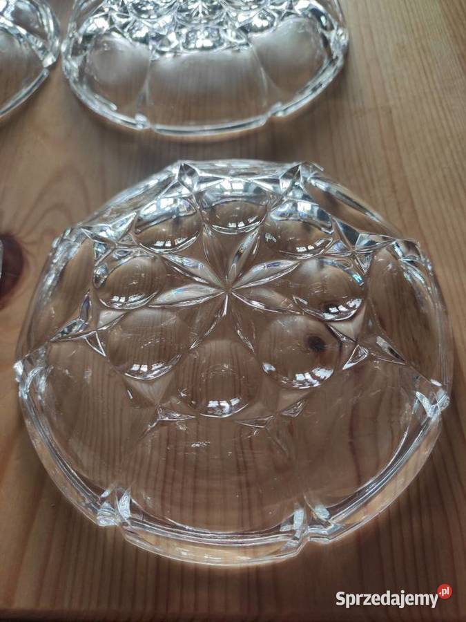 Talerzyki Miski miseczki salaterki kryształ PRL Cieszyn