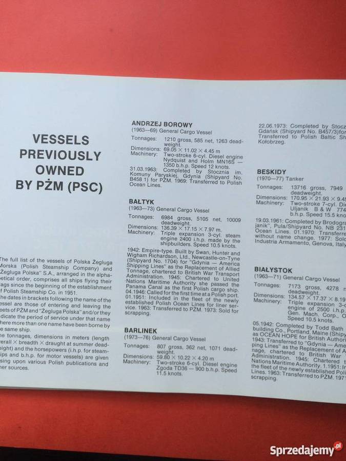 365 Polska Żegluga Morska Szczecin sprzedam