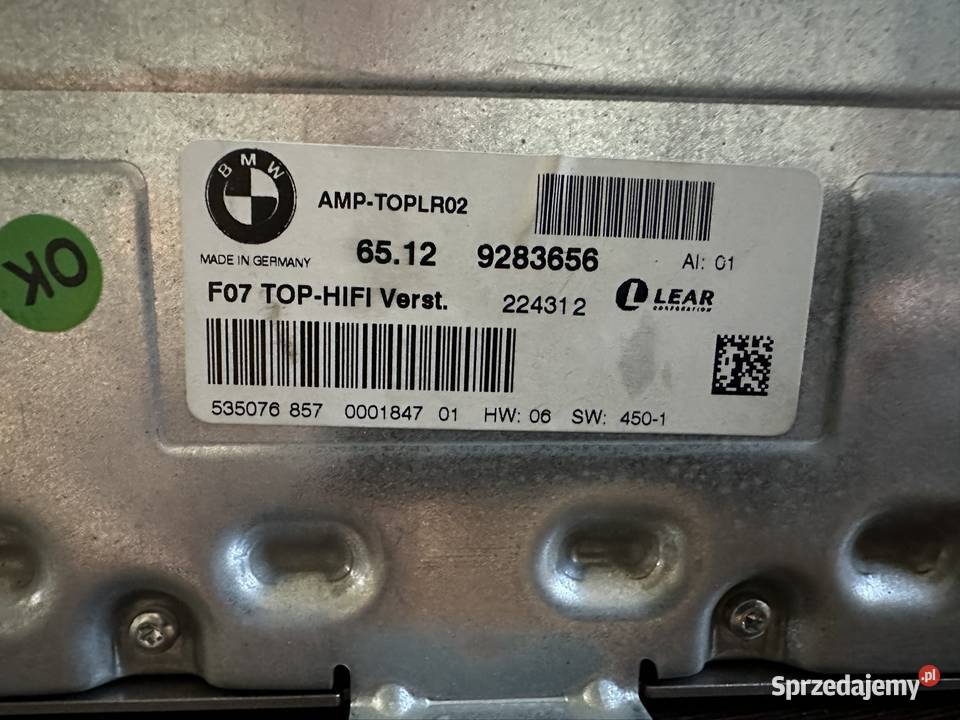 BMW F01 F02 F04 F07 F25 Wzmacniacz Top HiFi 9 Gdańsk