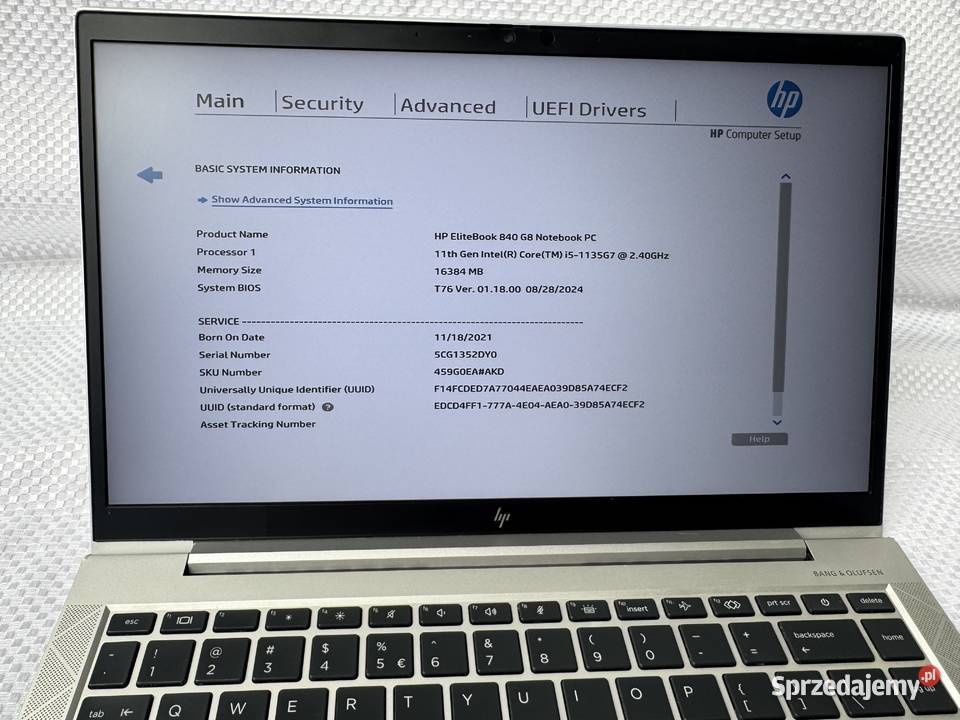 Laptop Elitebook HP 840 G8 i51135G724GHz 16GB